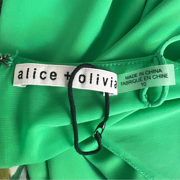 alice + olivia Valli Cut Put Cami Maxi Dress Green - Picture 10 of 12